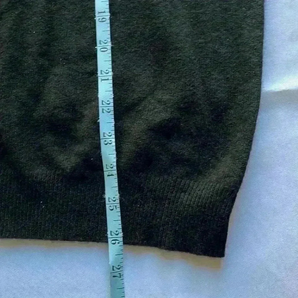 Thirty-Five Kent 100% Cashmere Sweater Mens Large Black V-Neck Pullover Soft - Picture 6 of 8